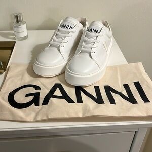 White Ganni Platform Sneakers
